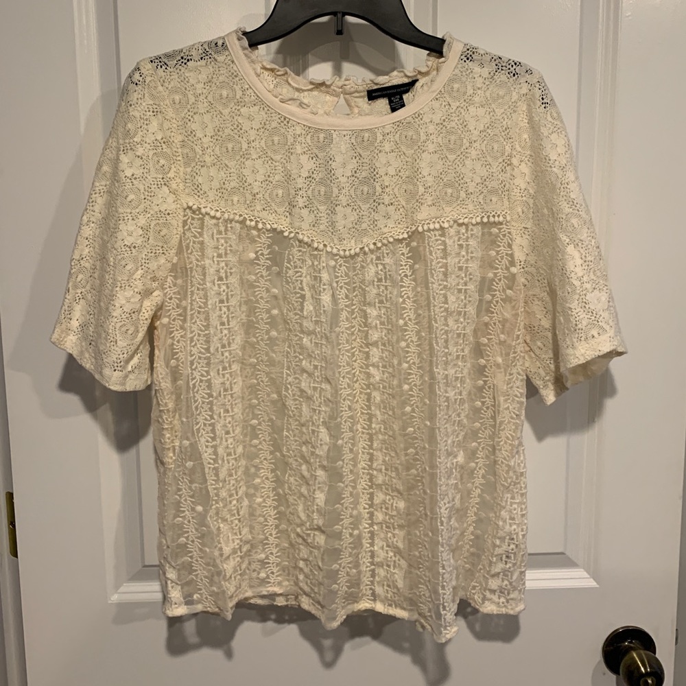 American Eagle Lace Dress Shirt
